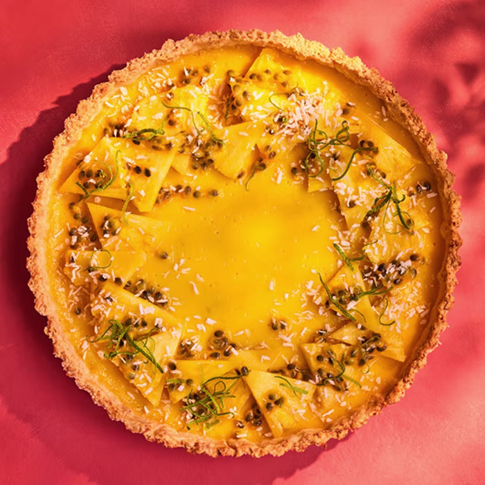 Mango Curd & Passion Fruit Tart