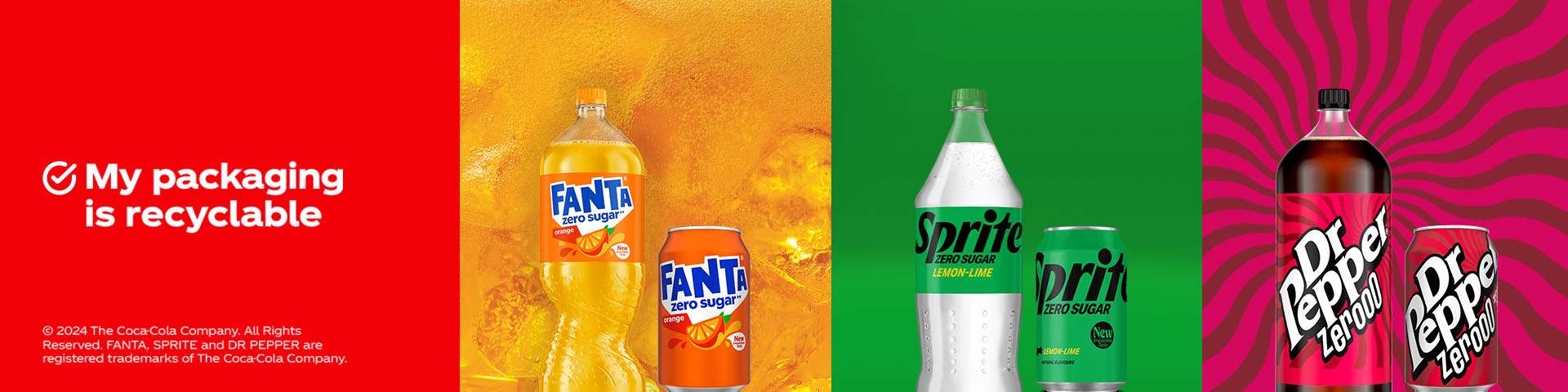 Fanta, Dr Pepper & Sprite