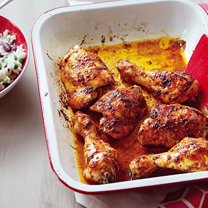 Coconut Jerk Chicken with Rice and Peas
