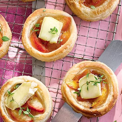 Peach and Brie Tartlets