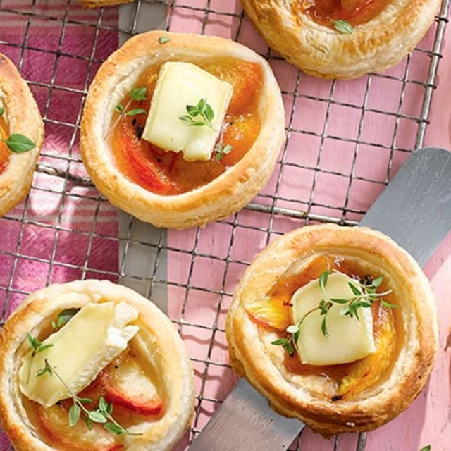 Peach and Brie Tartlets