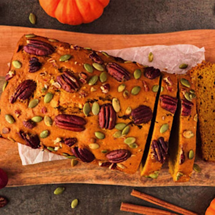 Pumpkin Spice and Pecan Bread