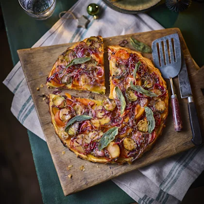 Roast Roots Tarte Tatin with Sage & Onion Butter