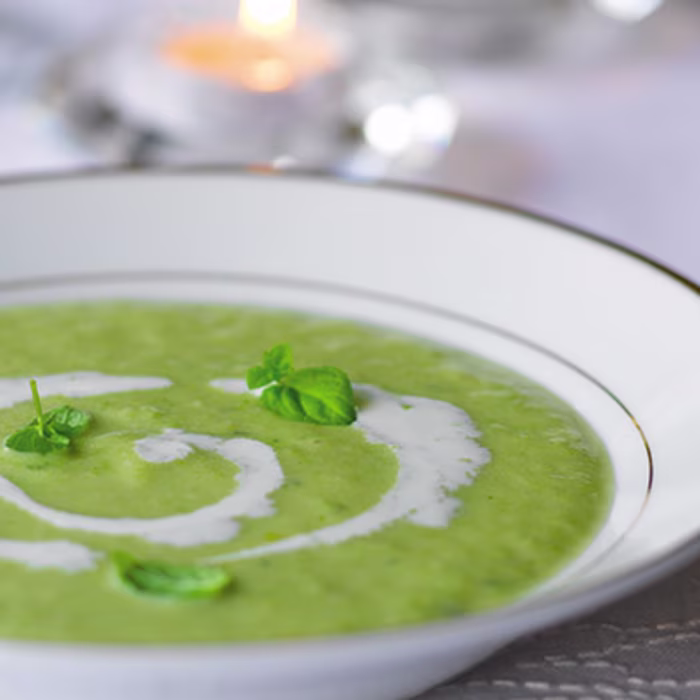 Minted Little Gem and Pea Soup