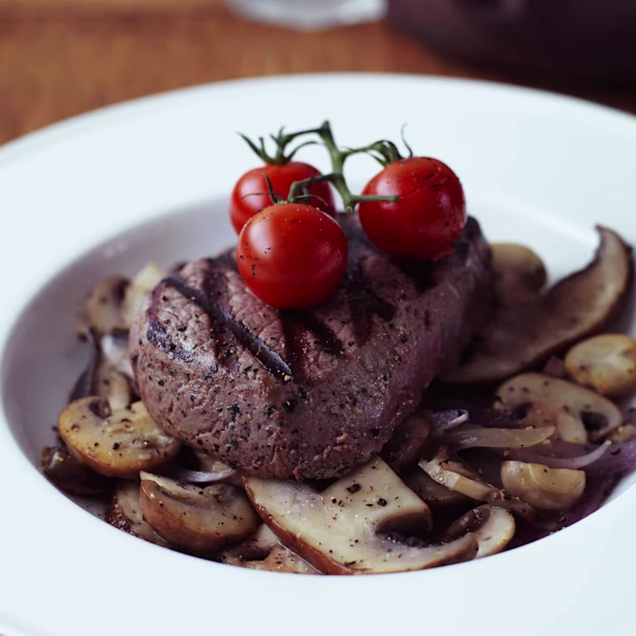 Seared Steak & Sautéed Mushrooms