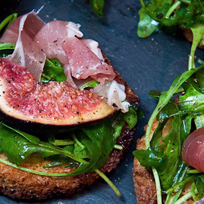Fig, Prosciutto & Rocket Bruschetta
