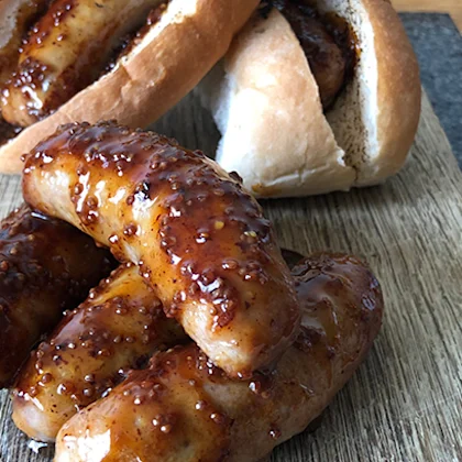 Sticky Honey Sausages