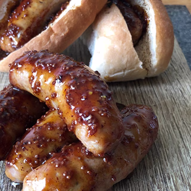 Sticky Honey Sausages