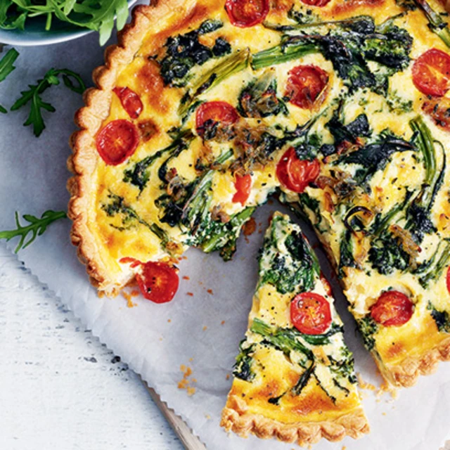 Broccoli, Tomato and Blue Cheese Tart