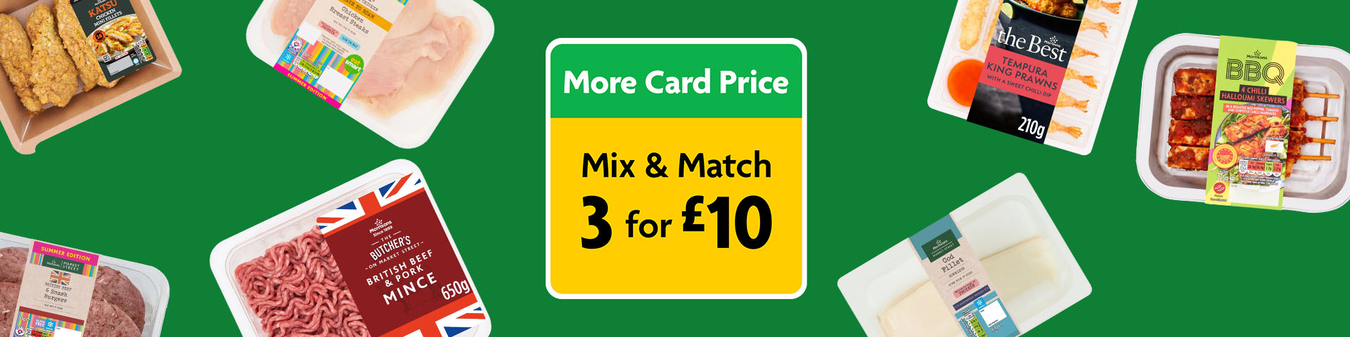 3 for £10 Meat & Fish
