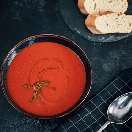 Lentil and Vegetable Soup with Chilli Oil