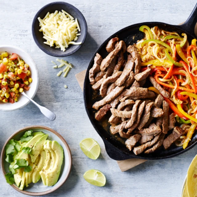 Beef Fajitas with Sweetcorn Salsa