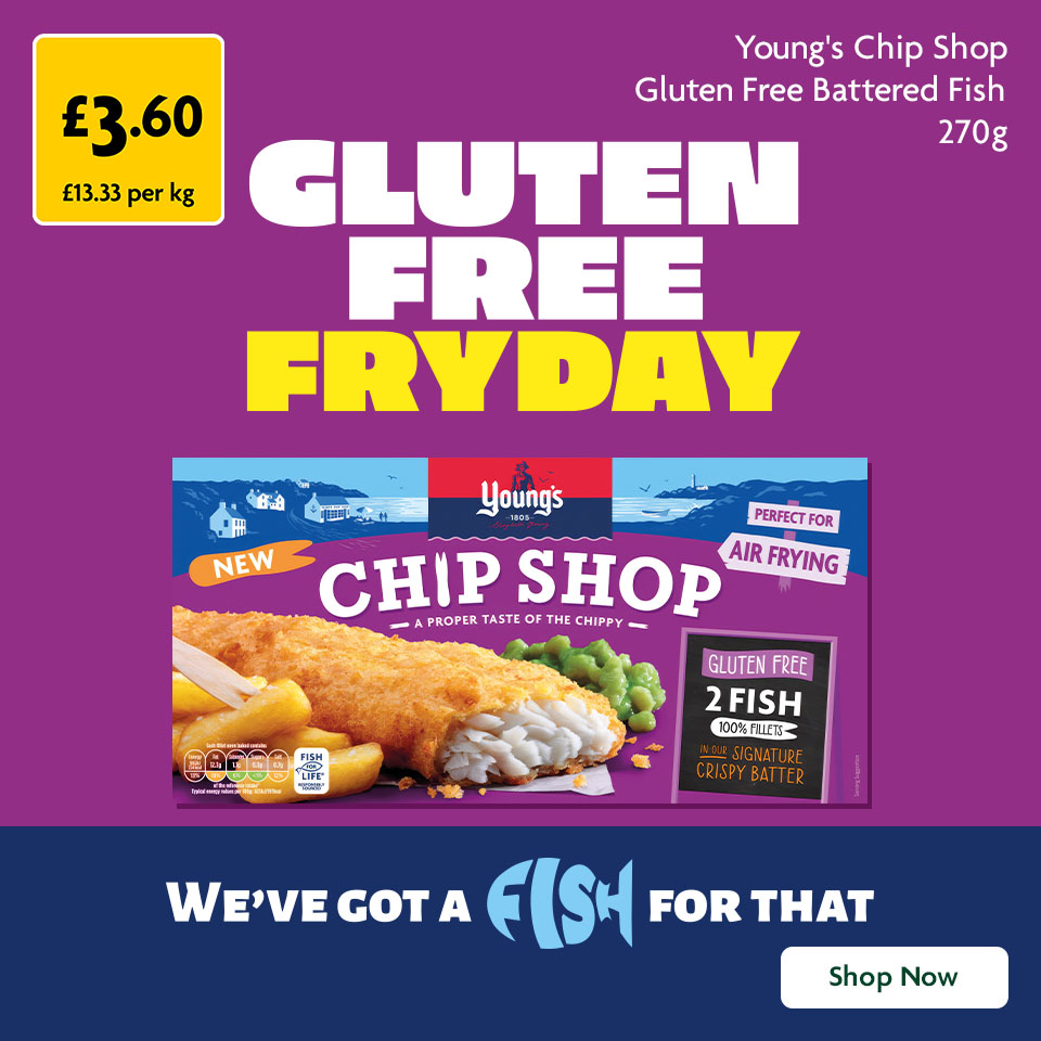 Youngs Gluten Free Fish Promotional Banner 