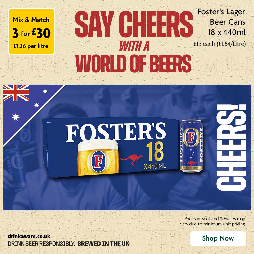 Lager multi-buy promotional banner