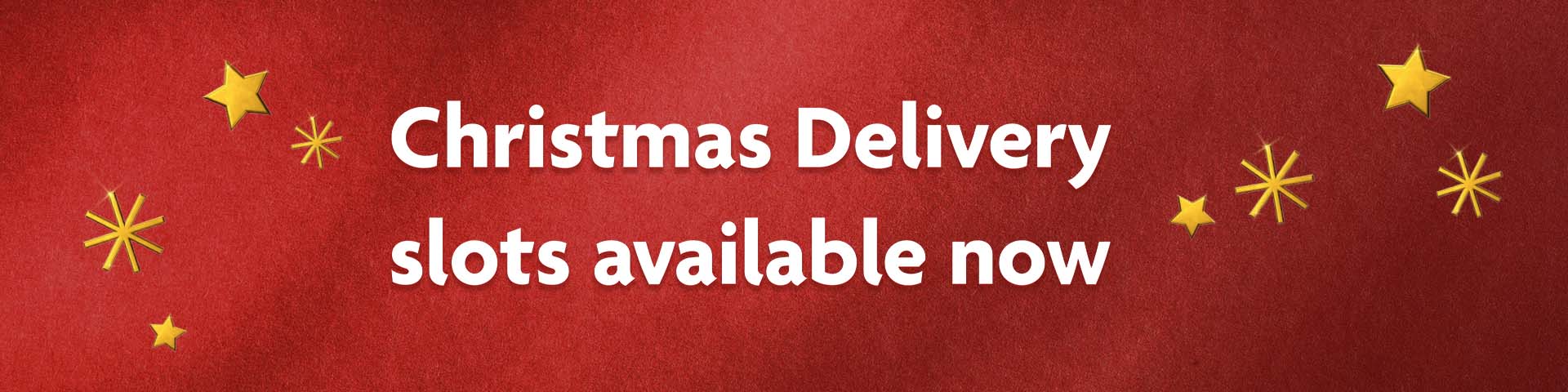 Christmas Delivery Slots