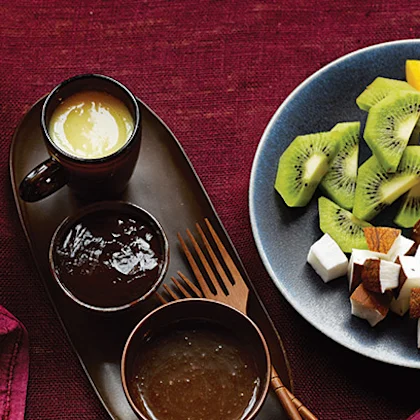Two-Fork Fondue with Trio of Chocolate