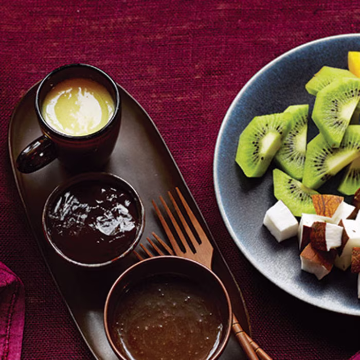 Two-Fork Fondue with Trio of Chocolate