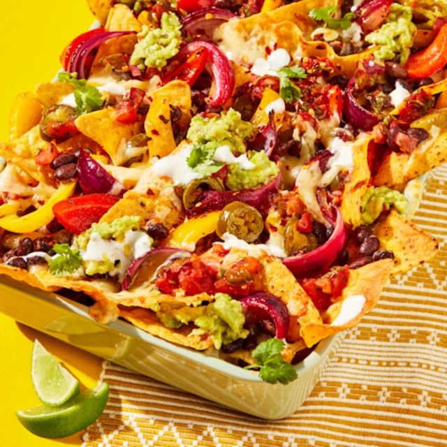 Veggie Fajita Loaded Nachos