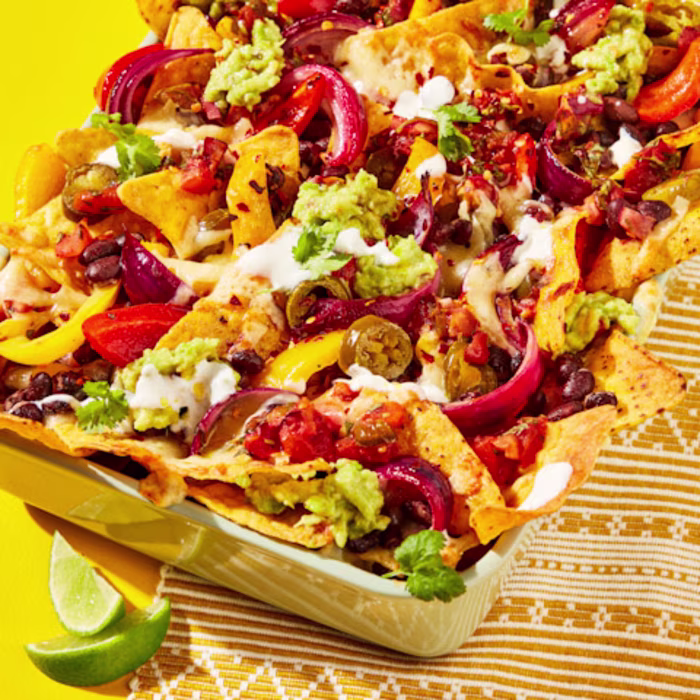 Veggie Fajita Loaded Nachos