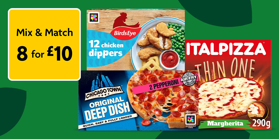 8 for £10 on Selected Frozen Items