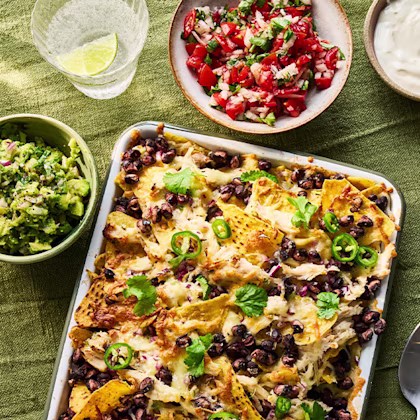Green Chilli Chicken Nachos