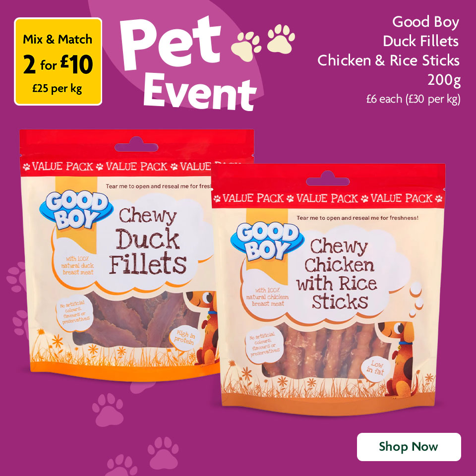 Good boy dog treats multibuy banner 