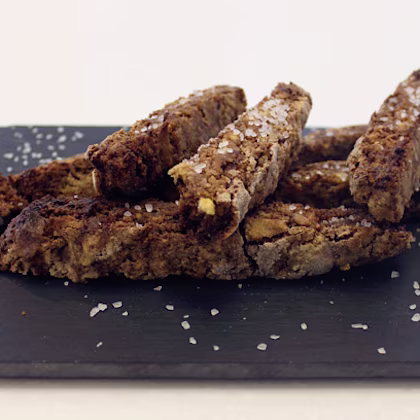 Dark Chocolate and Sea Salt Biscotti