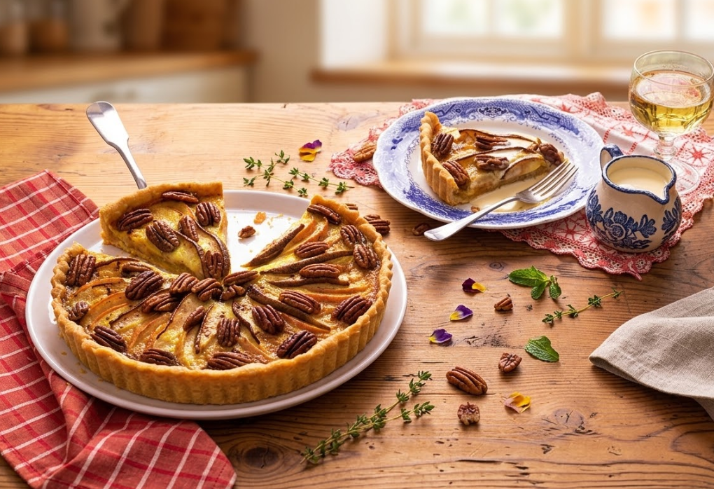 Apple, Pear and Pecan Tart