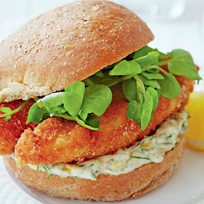 Fish Finger Butty with Lemony Mayo