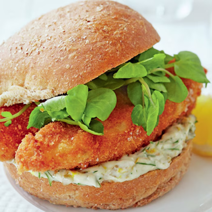 Fish Finger Butty with Lemony Mayo