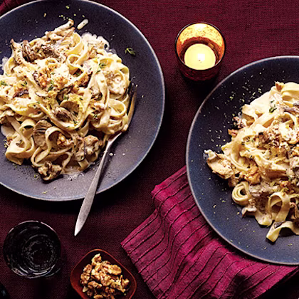Creamy Wild Mushroom and Walnut Pasta - For Farmers