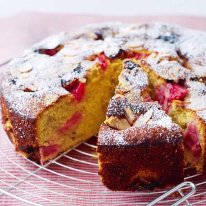 Rhubarb and Custard Cake