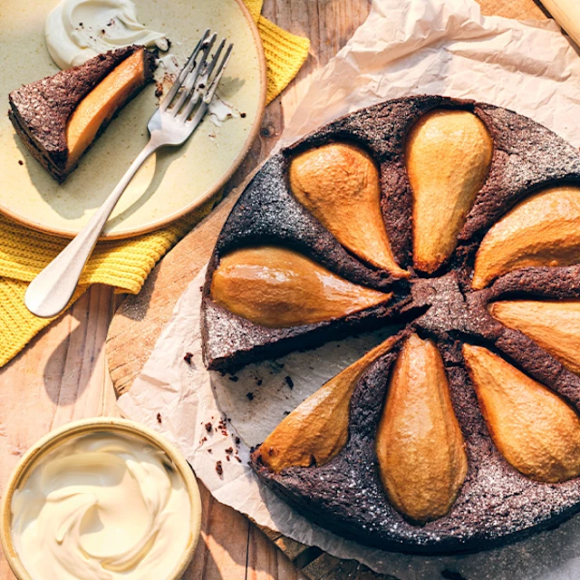 Gluten-Free Chocolate & Pear Pudding Cake