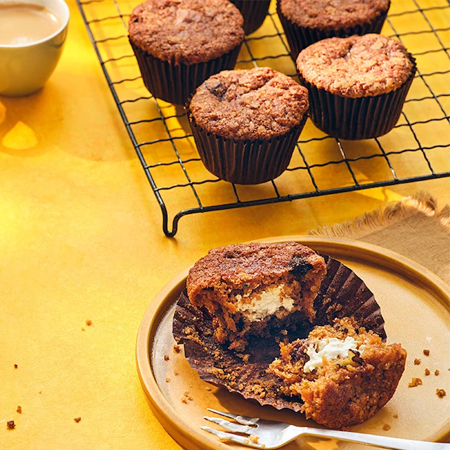 Carrot Cake Cream Cheese Muffins