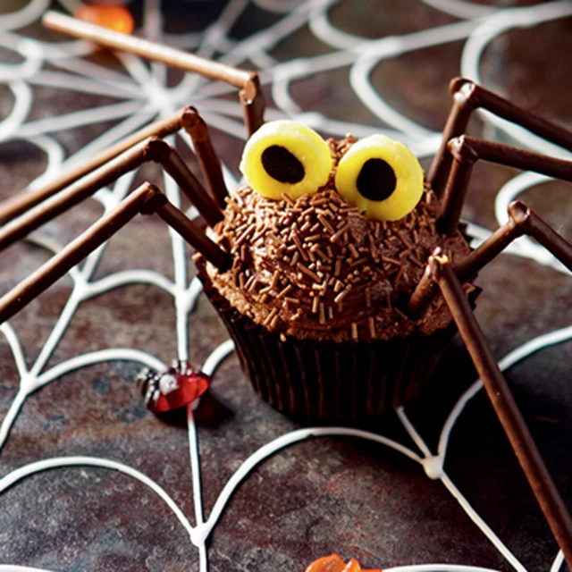 Chocolate Orange Spider Cupcakes