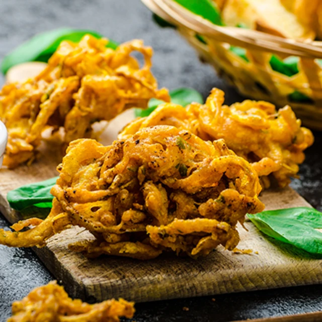 Carrot, Parsnip & Onion Bhajis
