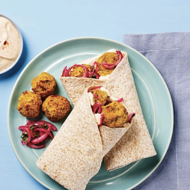 Baked Falafel Wraps