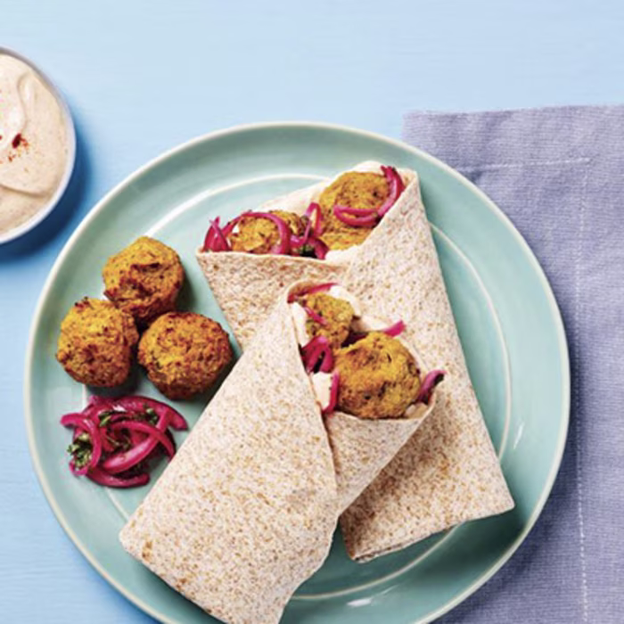 Baked Falafel Wraps