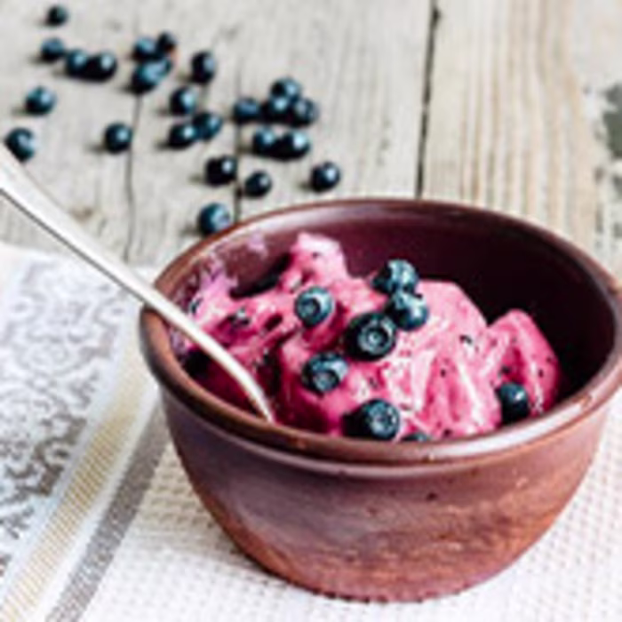 Blueberry-Cardamom Nice Cream