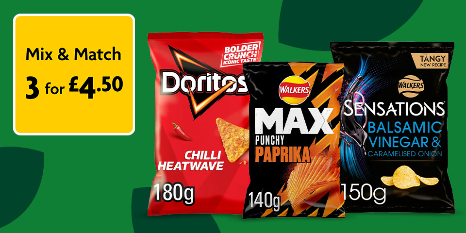 3 for £4.50 Share Bag Crisps