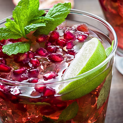 Pomegranate Mojito Mocktail