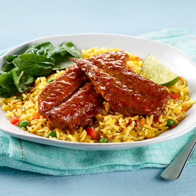 Mackerel Sizzle Tomato and Smokey Chilli Rice