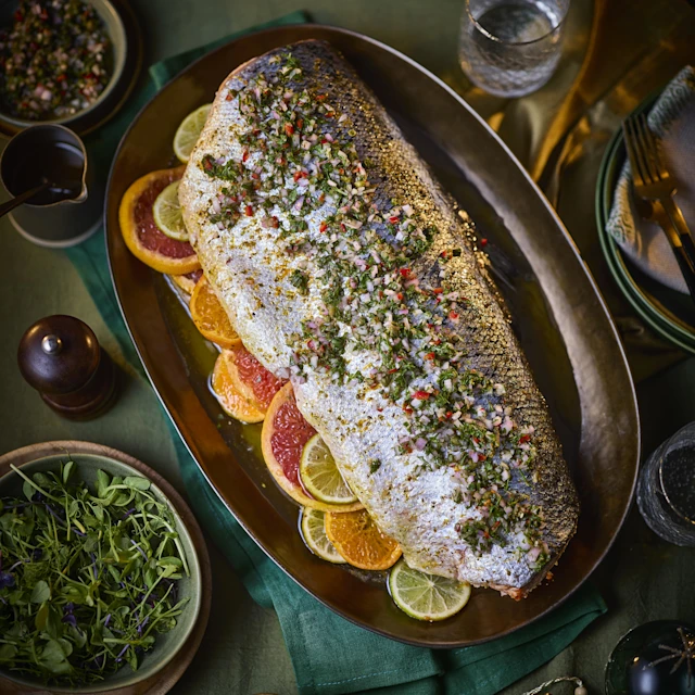 Winter Citrus Slow-Roasted Salmon