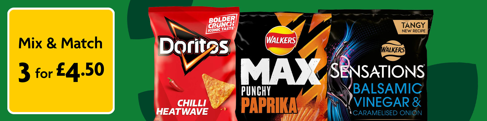 3 for £4.50 Share Bag Crisps