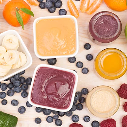 Apple and Blueberry Puree