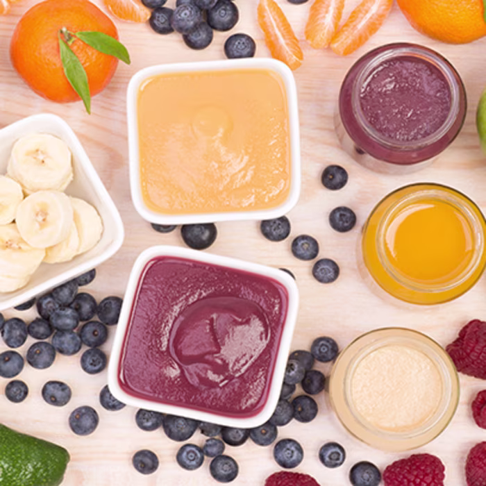 Apple and Blueberry Puree