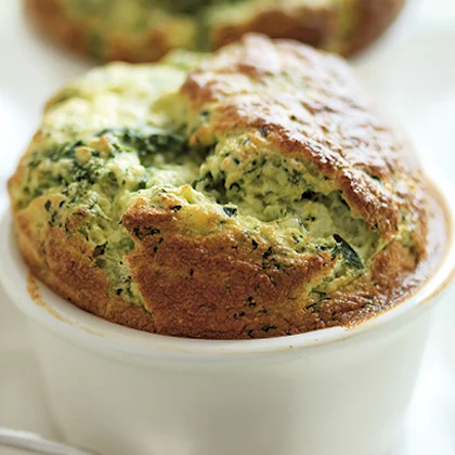 Spinach and Cheshire Cheese Souffle