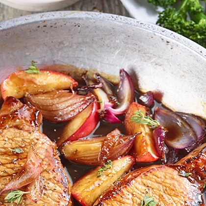 One-Pan Balsamic Pork with Apples