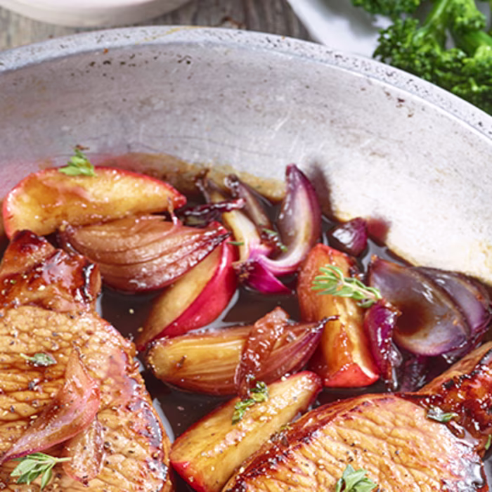 One-Pan Balsamic Pork with Apples