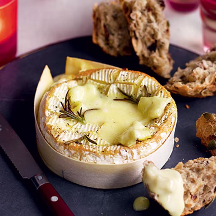 Baked Camembert with Rosemary and Crusty Bread